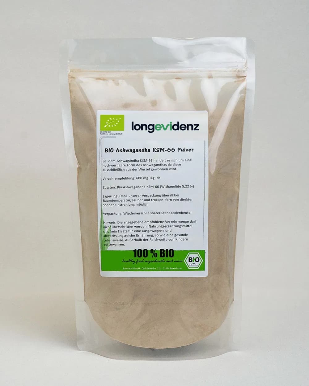 Bio Ashwagandha KSM-66 Pulver